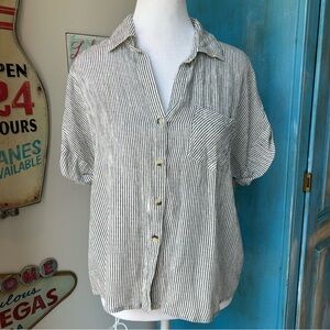 Sim & Sam Striped Button Up Shirt